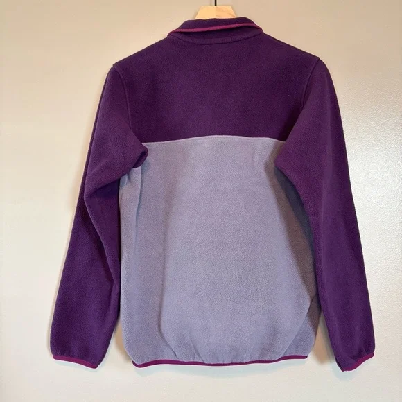 Patagonia Small Lightweight Synchilla Quarter Snap-T Fleece Purple Colorblock - Picture 5 of 5